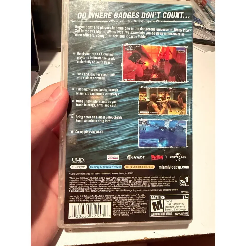 Miami Vice The Game Sony PSP Complete Tested Playstation Portable CIB w/Manual